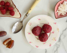 Load image into Gallery viewer, Raspberry & Date Balls – Box of 12 | SproutingPea